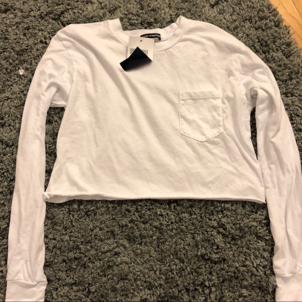 White pocket long sleeve